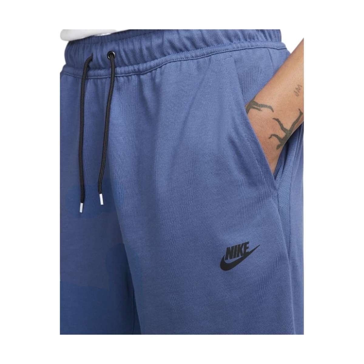 Nike Men`s Tech Fleece Essentials Shorts Zip Pocket Knee length Blue DD5301 491 Size Medium/ Large