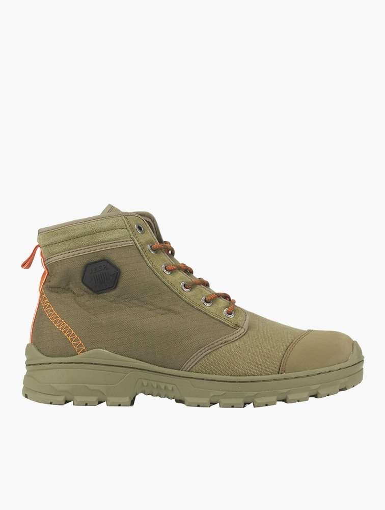 JEEP Olive Fabric Worker Boots OLIVE FMS22012 Size UK 12 (SA 12)