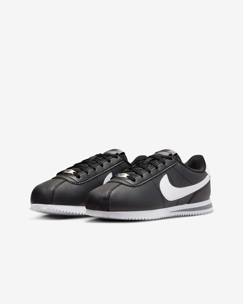 Nike kids UNISEX CORTEZ Black/ White  - Size UK 4