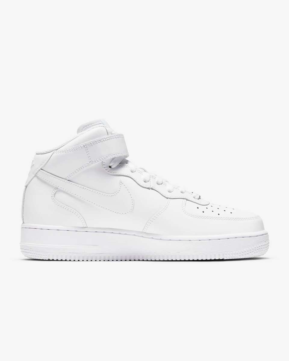 Nike Women's Air Force 1 '07 Mid White/ White DD9625 100 Size UK 5.5 / 7 (SA 5.5/ 7)