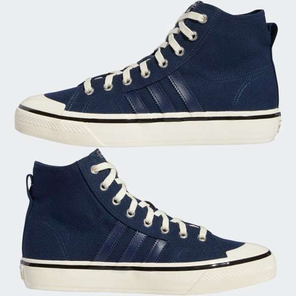 adidas Men`s NIZZA HI RF 74 Top Trainers Blue GX8489 Size UK 6/9/10 (SA 6/9/10)