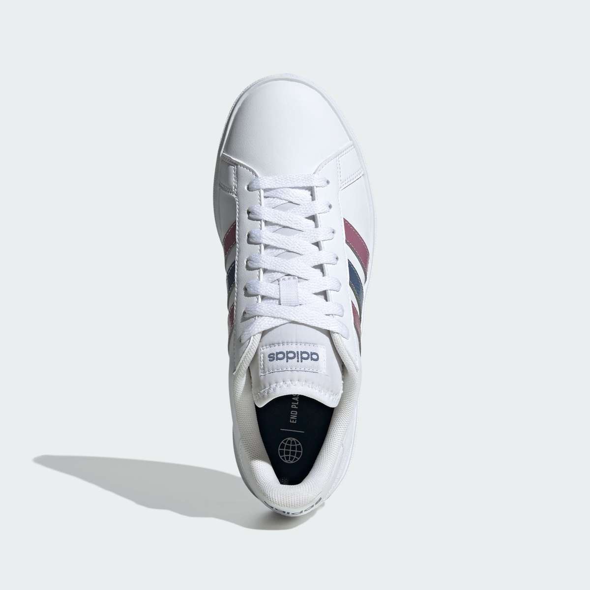 adidas Women's Grand Court Base 2.0 Cloud White / Crew Blue / Wonder Orchid ID1864 Size UK 4 (SA 4)