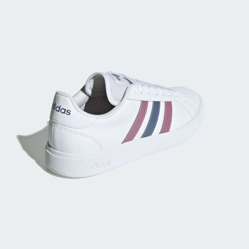 adidas Women's Grand Court Base 2.0 Cloud White / Crew Blue / Wonder Orchid ID1864 Size UK 4 (SA 4)