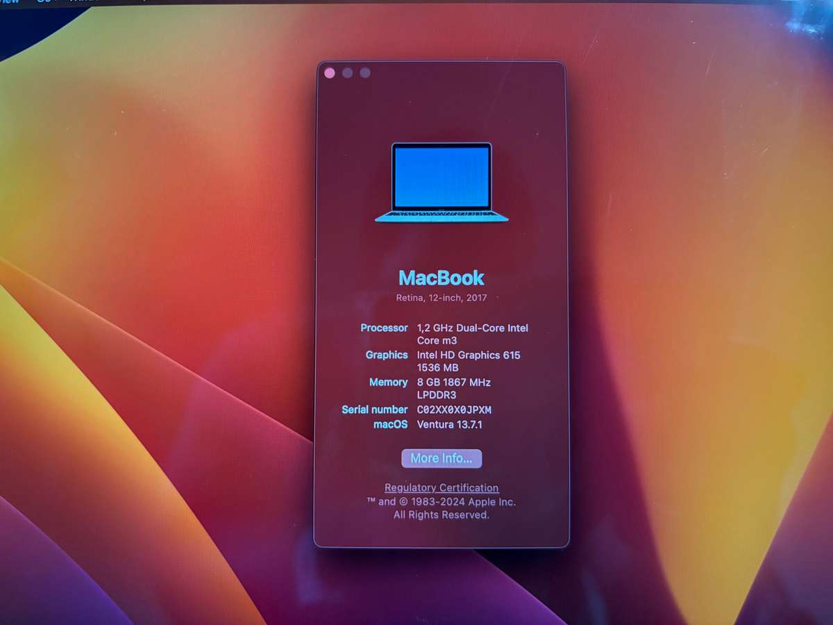 Macbook 12" Retina (Core M3, 2017)