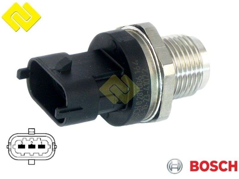 Citroen Fiat Alfa Iveco Bosch Fuel Rail Pressure Sensor 0281006164 55230827 604382373