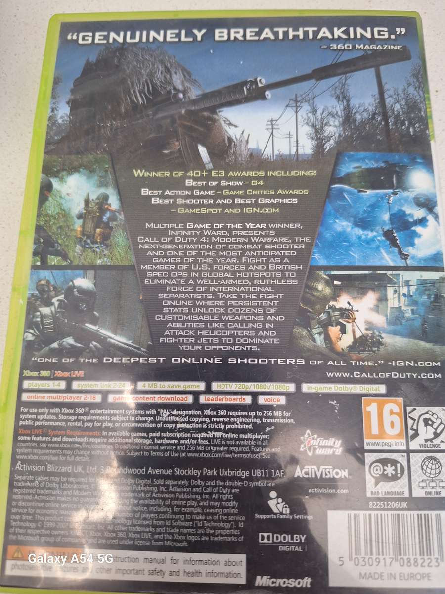 Call of Duty 4: Modern Warfare (XBOX 360) (Classics) - NEXT BUSINESS DAY SHIPPING!