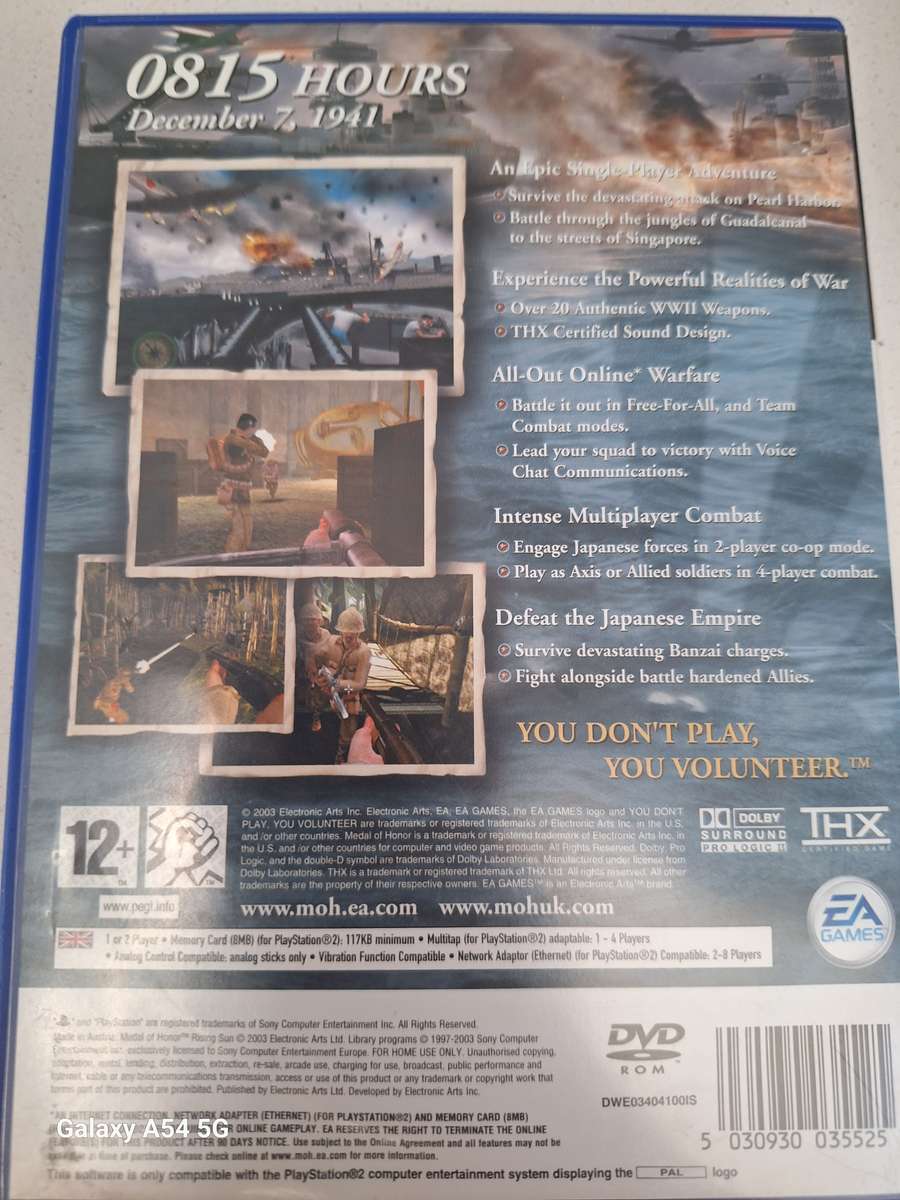 Medal of Honor Rising Sun (PS2) - NEXT BUSINESS DAY SHIPPING!