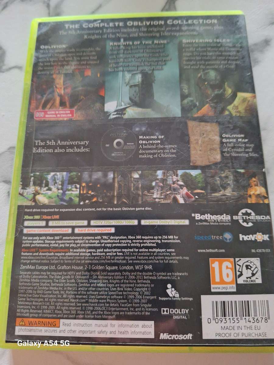 The Elder Scrolls IV: Oblivion- 5th Anniversary Edition (XBOX 360) - NEXT BUSINESS DAY SHIPPING!