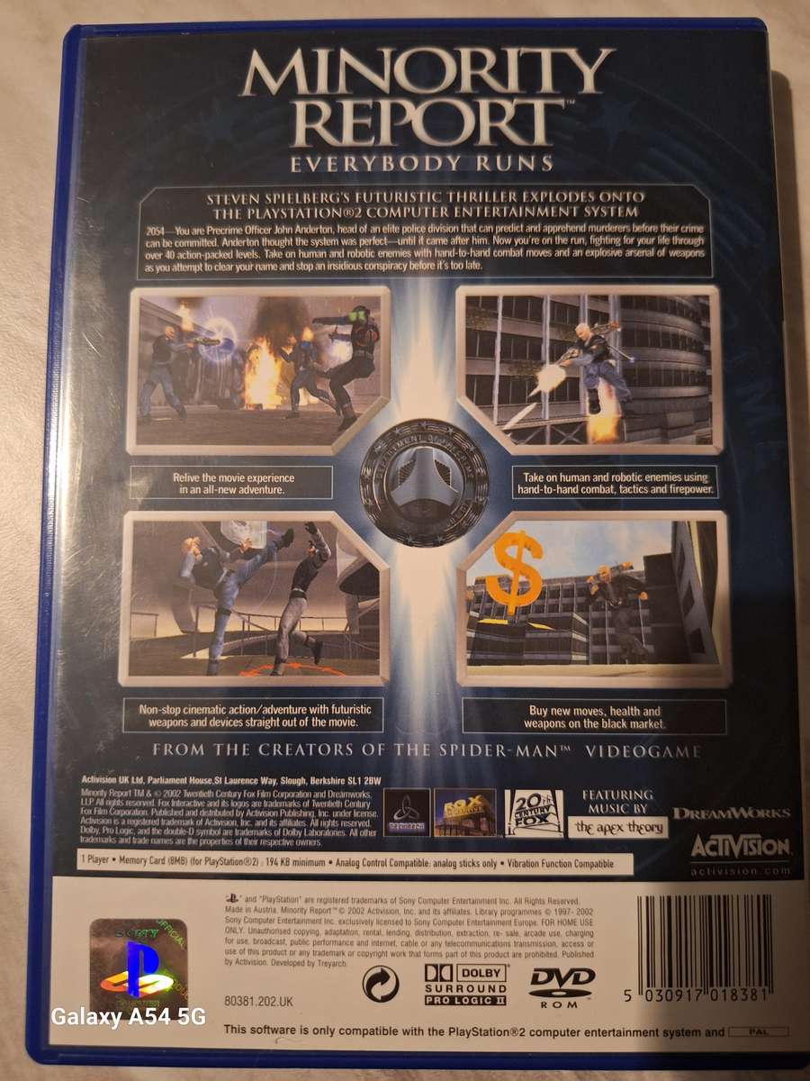 Minority Report Everybody Runs (PS2)