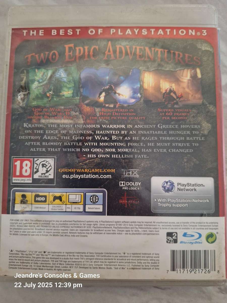 God of War Collection - Essentials (PS3)
