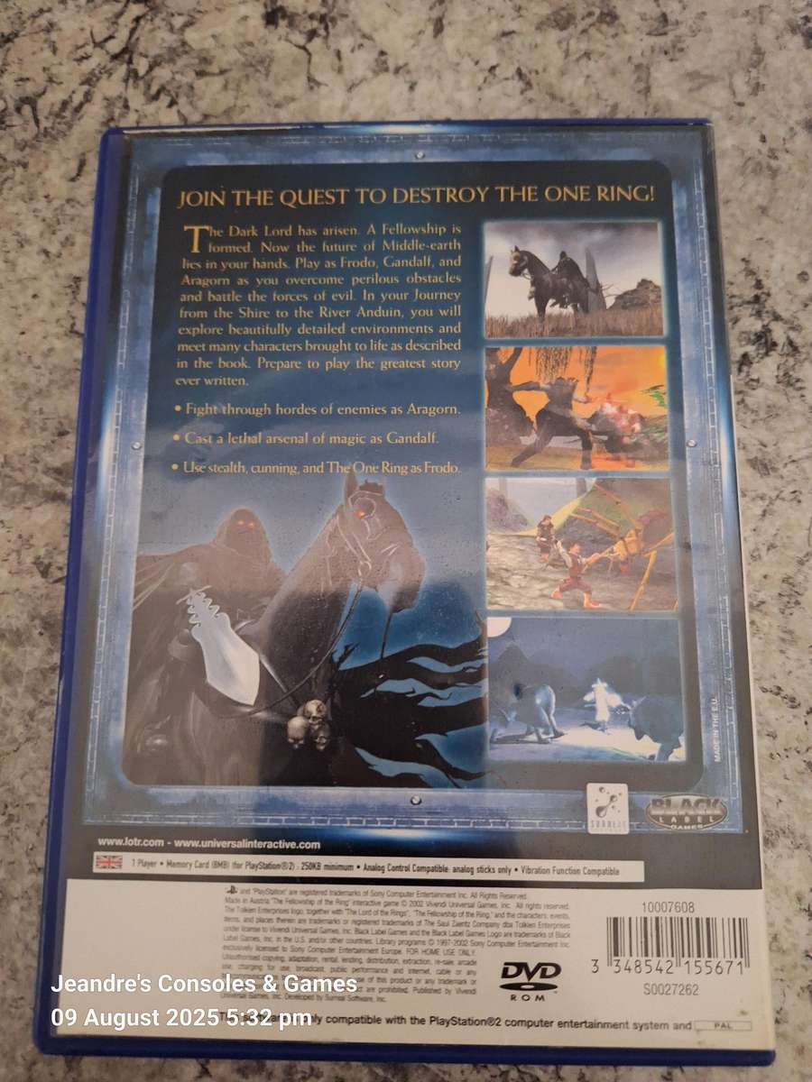 The Lord of the Rings: The Fellowship of the Ring (PS2)