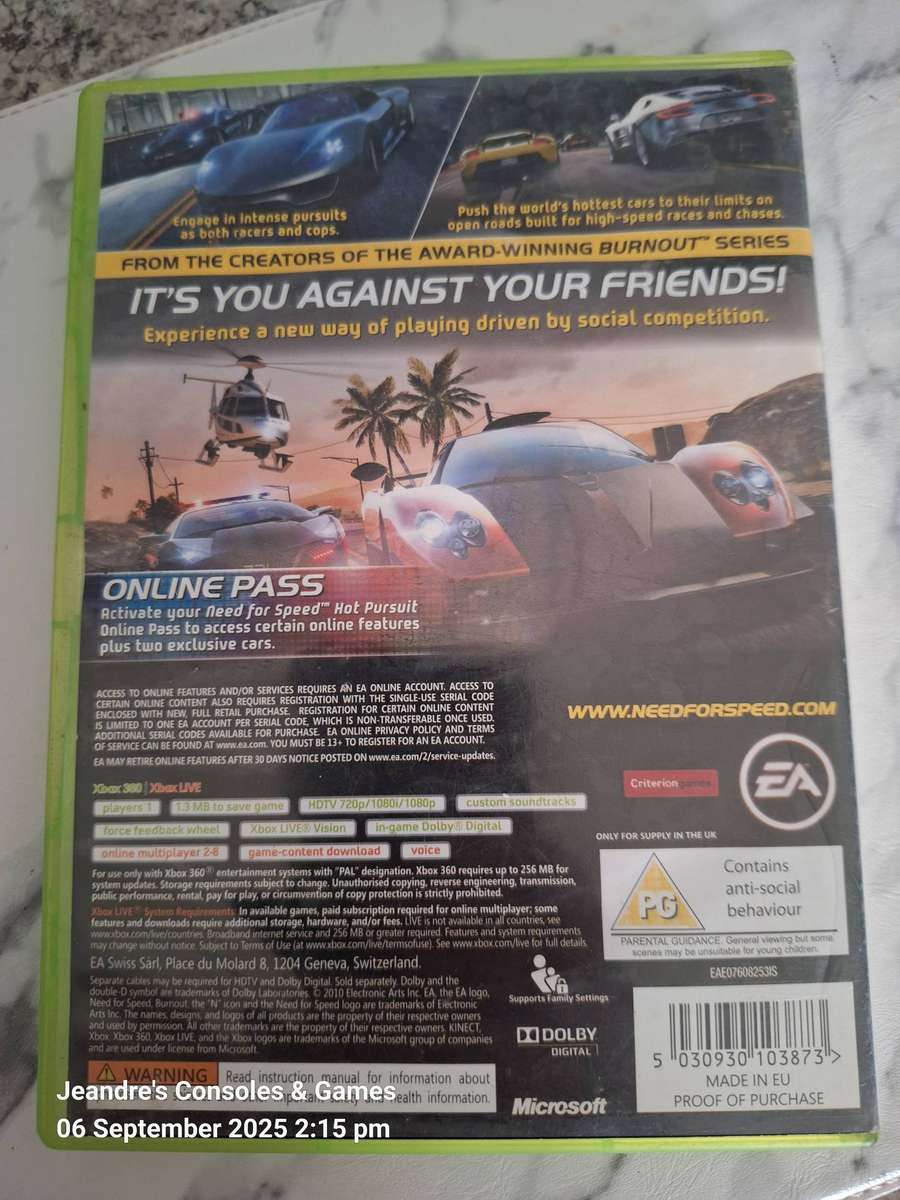 Need for Speed: Hot Pursuit - Classics (XBOX 360)