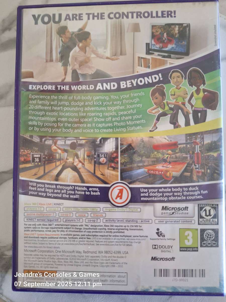 Kinect Sensor with Kinect Adventures Game (XBOX 360) / XBOX 360 KINECT WITH GAME