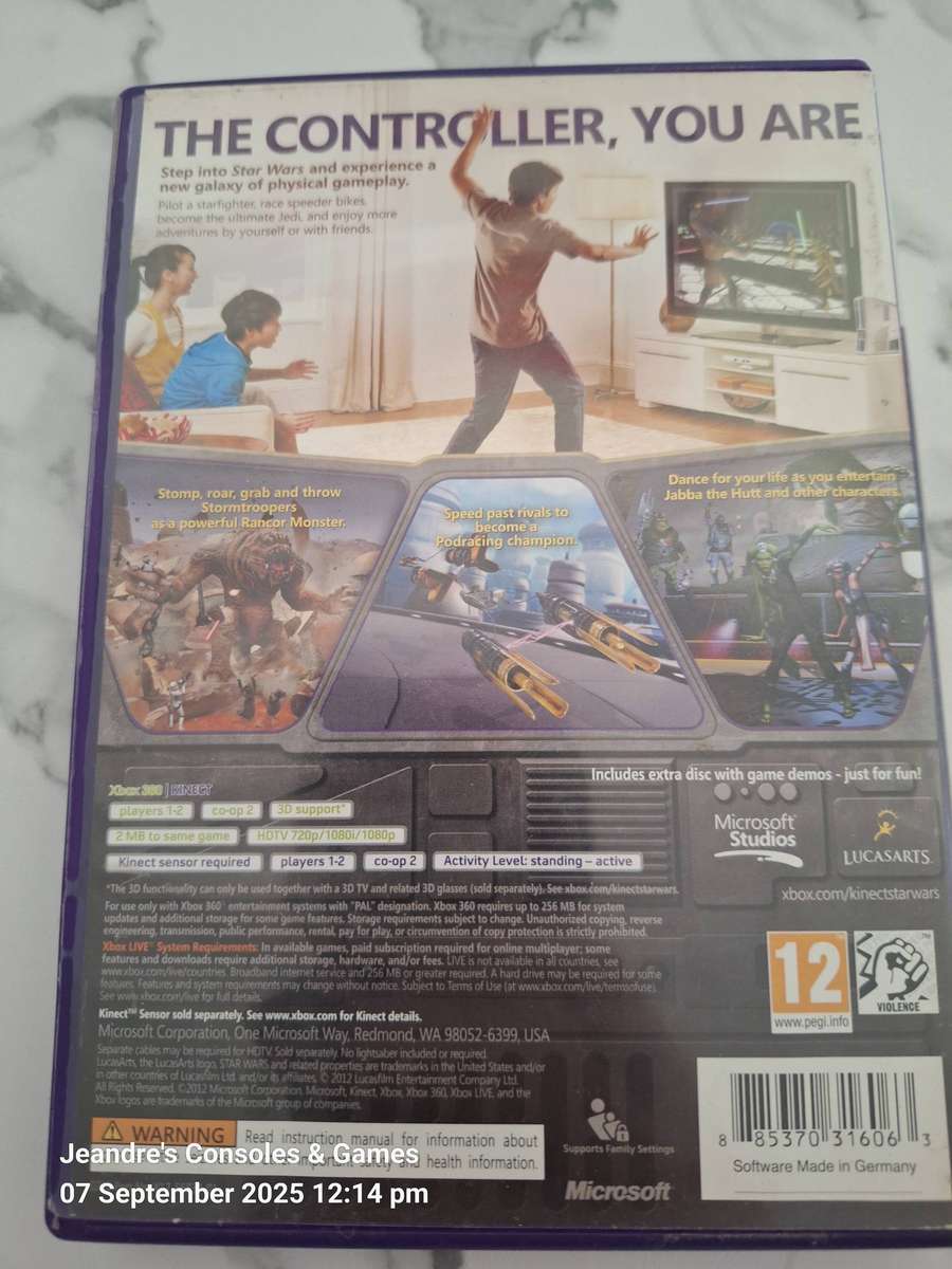 Kinect Sensor with Kinect: Star Wars Game (XBOX 360) / XBOX 360 KINECT WITH GAME