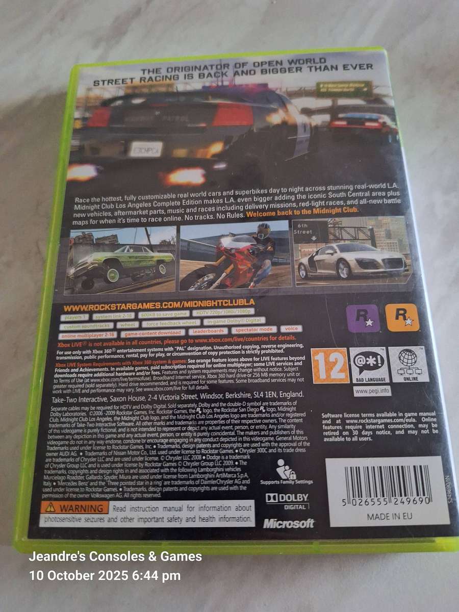 Midnight Club Los Angeles Complete Edition- Classics (XBOX 360)