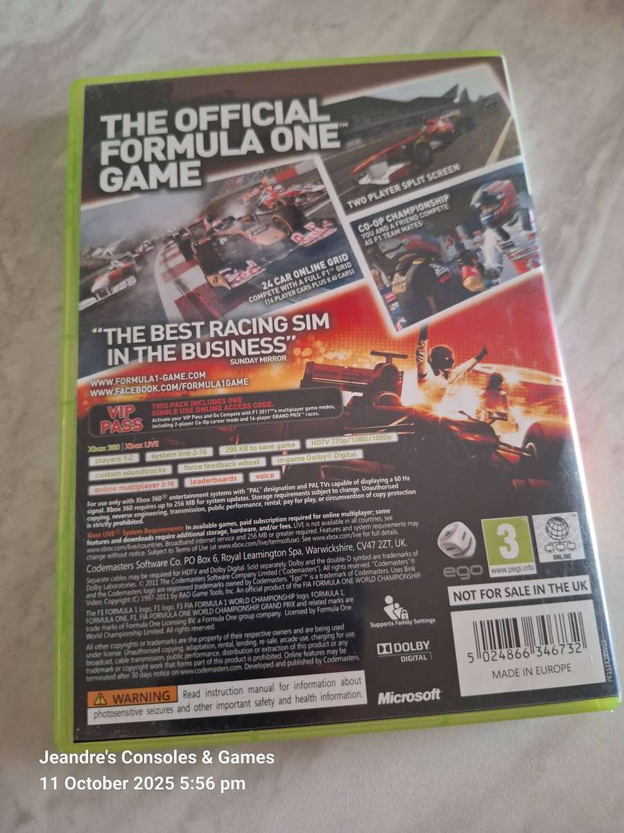 F1 Formula 1 2011 (XBOX 360)
