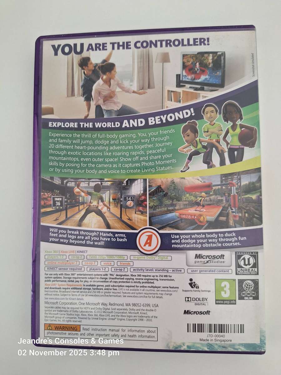 Kinect Adventures (XBOX 360) - REQUIRES KINECT SENSOR -