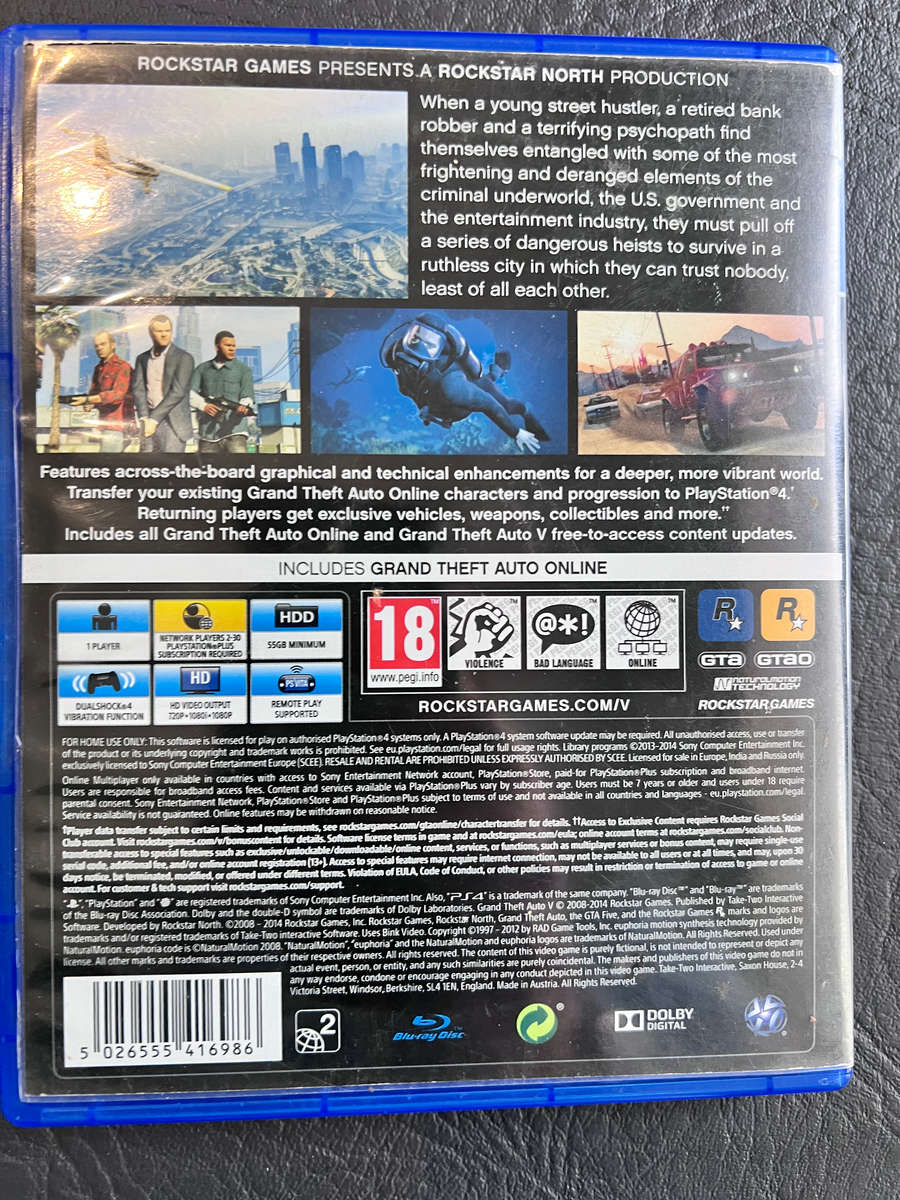 GTA - GRAND THEFT AUTO- PS4