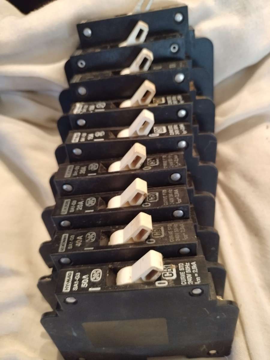 bargain bin mixed lot of electrical breakers