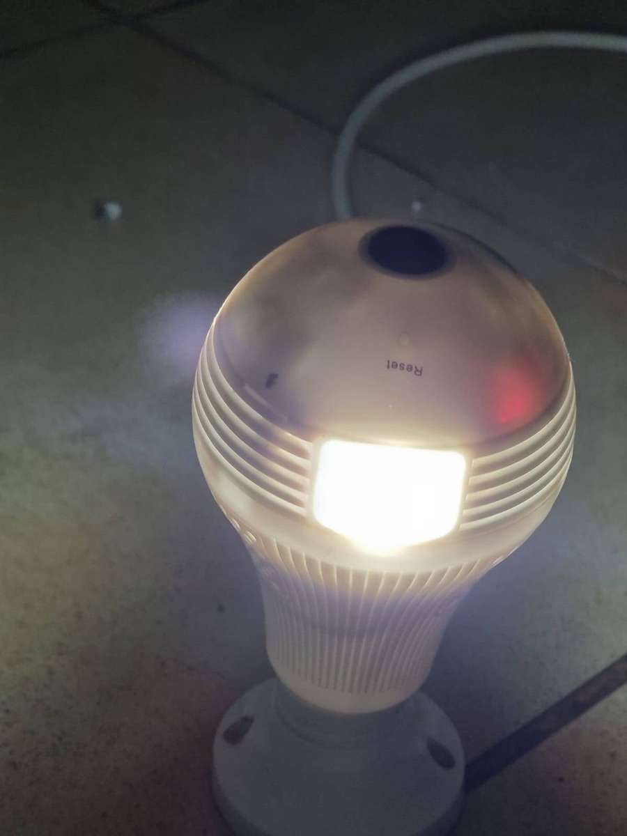 E27 WIFI 360 Bulb Camera - Mini Panoramic Fish Eye Camera - Night Vision, Support for Android/iOS..