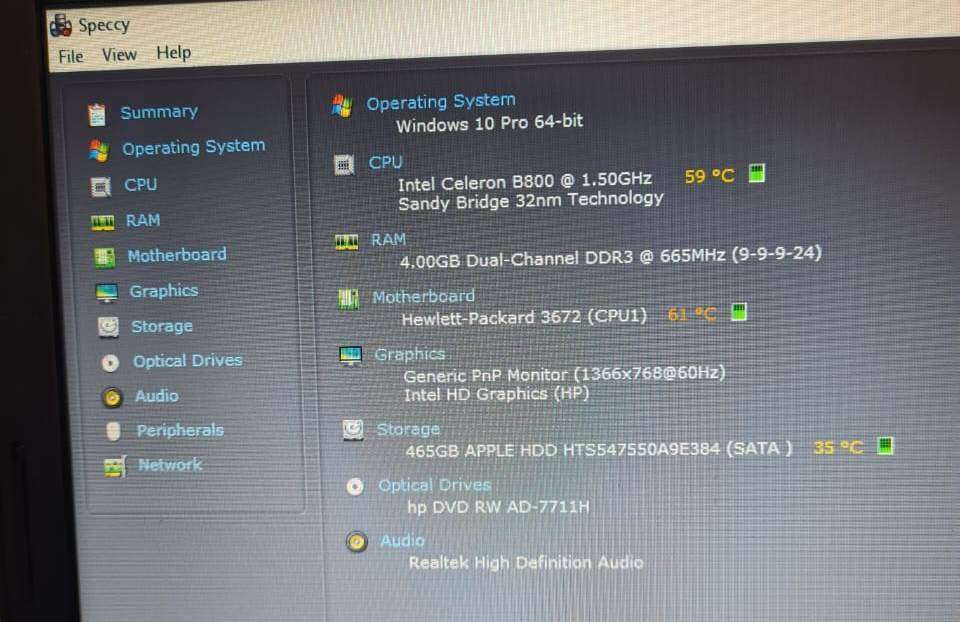Super bargain HP 630 Intel Celeron  500GB hhd 4gb ram 64bit Windows 10