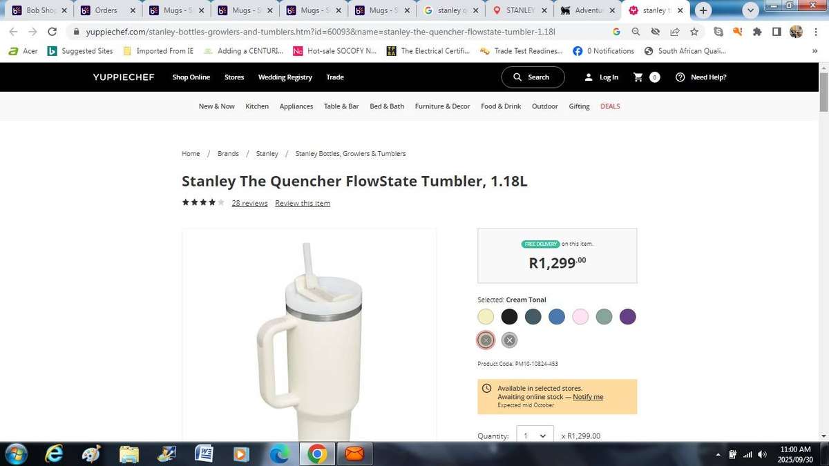 Late entry Super Bargain  Stanley The Quencher FlowState Tumbler, 1.18L