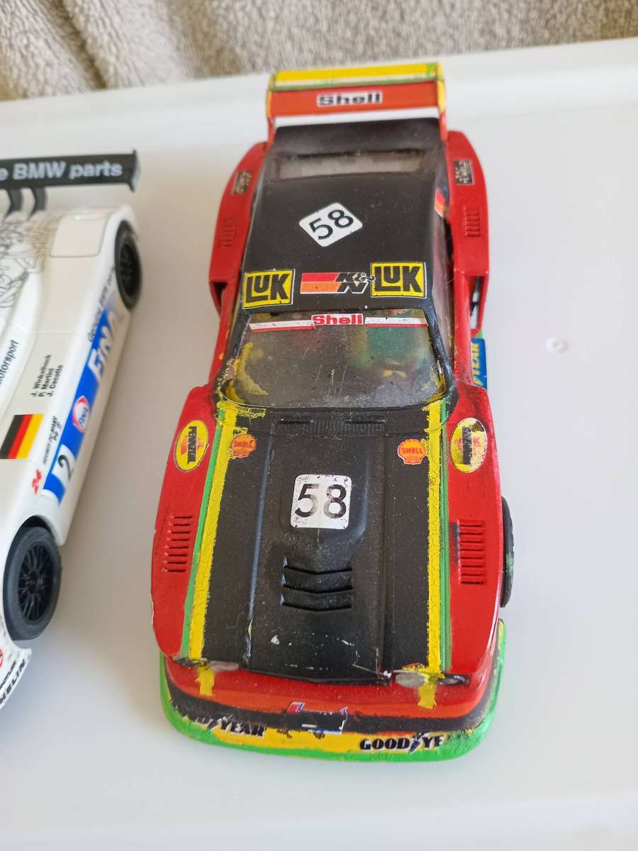 3 slot cars,  1x BMW ninco, 1 x scx Ford 1X Mercedes Benz Carrera Capri