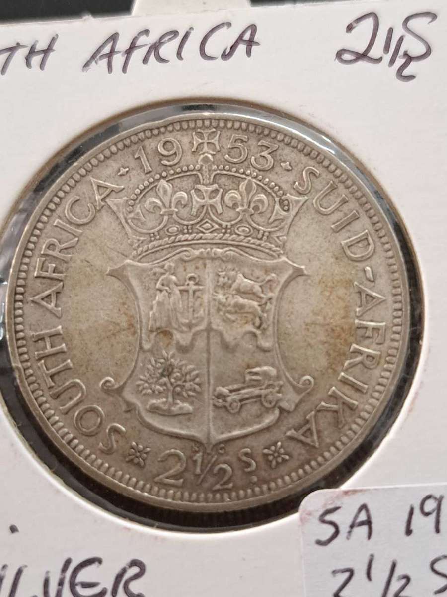 1953 South Africa 2 1/2 Shillings - Silver coin