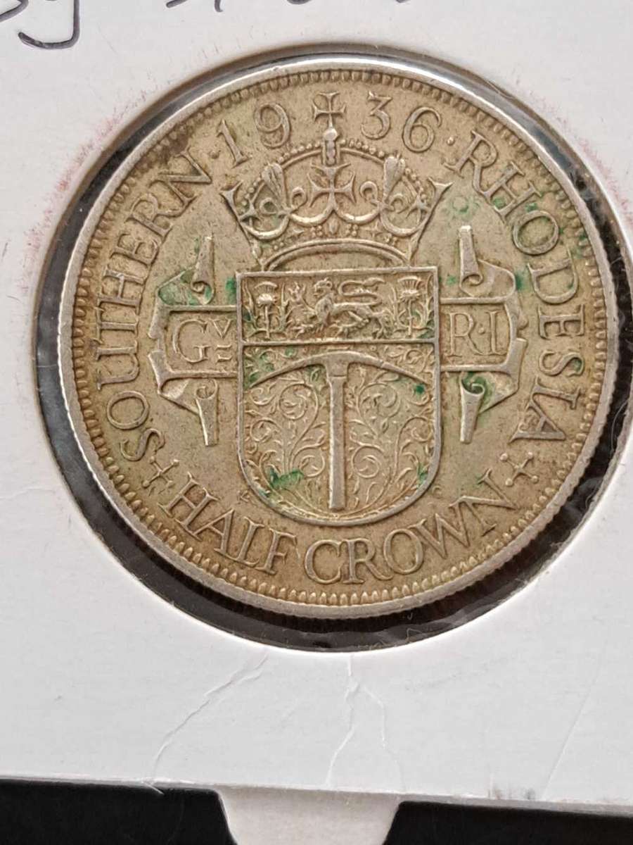 1936 Southern Rhodesia Half Crown