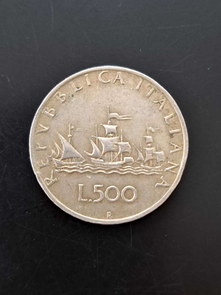 Italy 500 Lire silver coin 1990