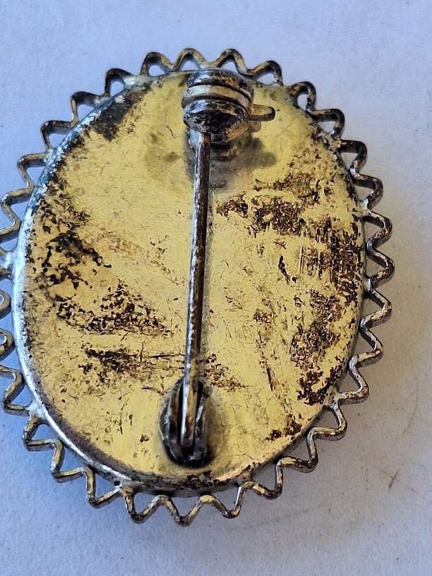 Lovely cross stitch brooch