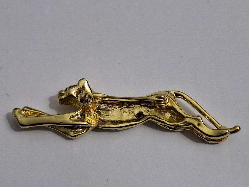Stunning vintage cheetah brooch 7.5cm long