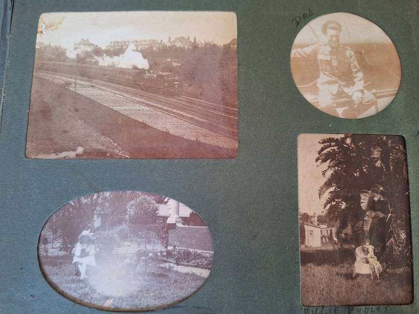 Antique photos from 1918 in album