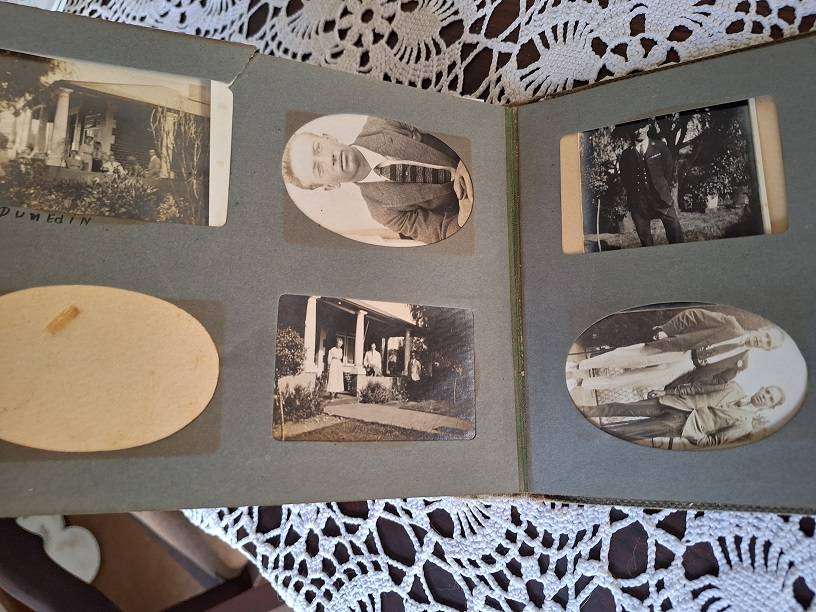 Antique photos from 1918 in album