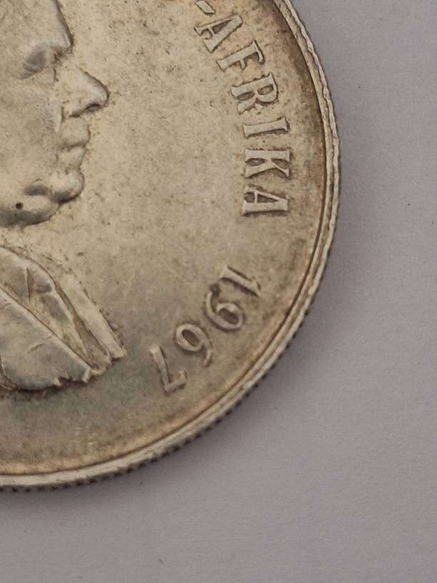 South Africa 1967 R1 coin