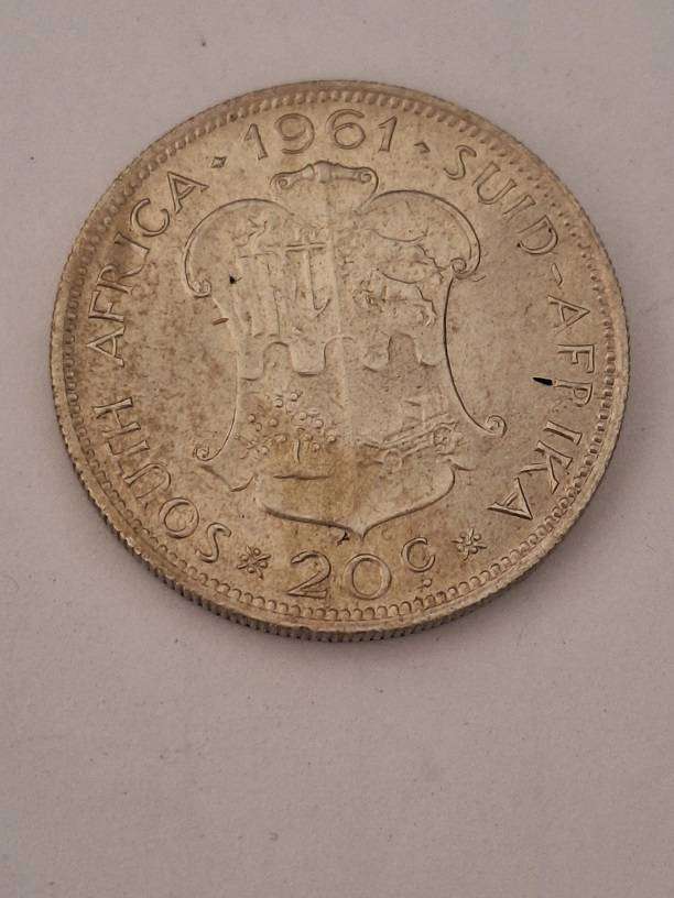 South Africa 1961 20 cent
