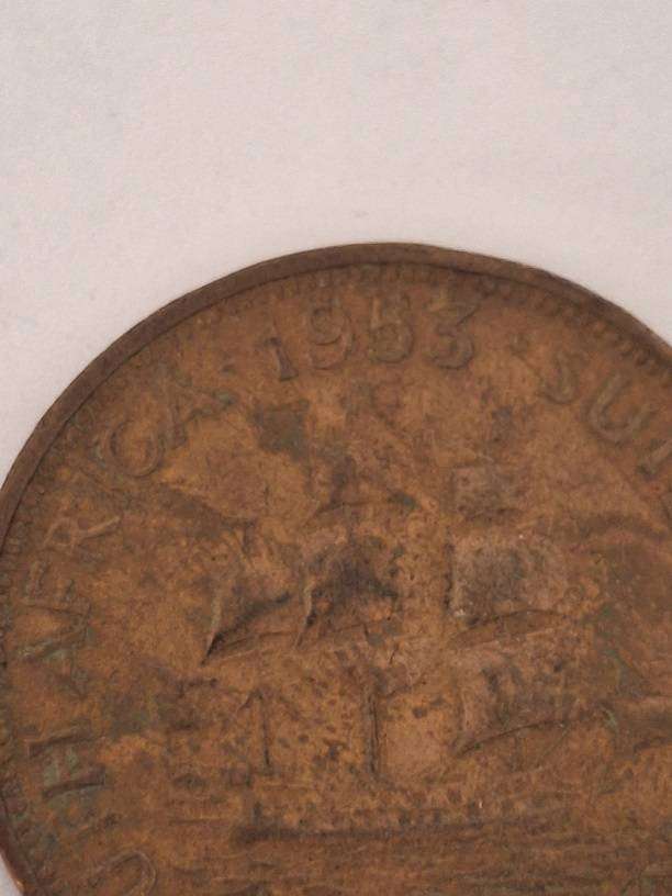 South Africa 1953 half penny