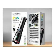 STRONG FLASHLIGHT P45 ,RECHARGEABLE WITH 26650 BATTERY