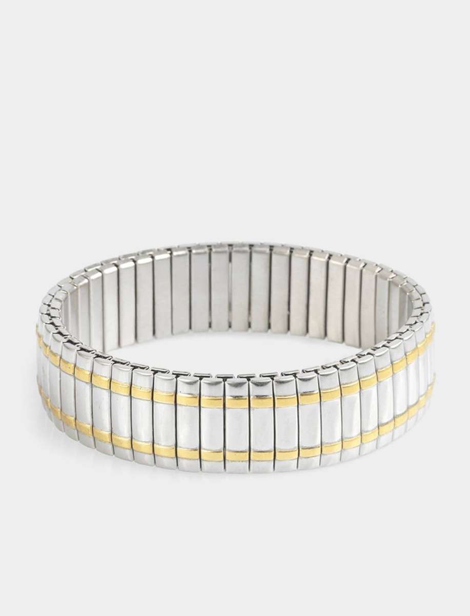 Elastic two tone bracelet