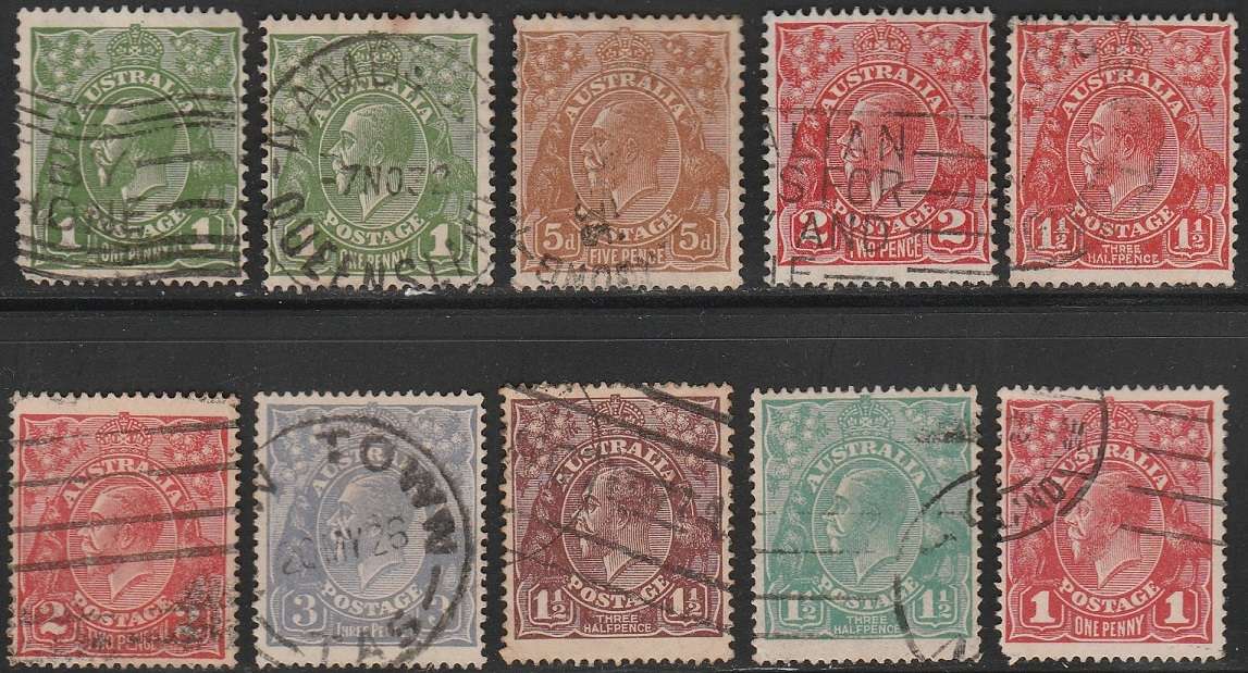 Australia 10 Kings Head as scan