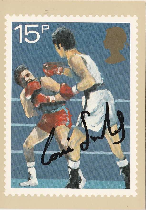 PHQ Boxing card signed by Corrie Saunders world heavyweight Champion. As Scan