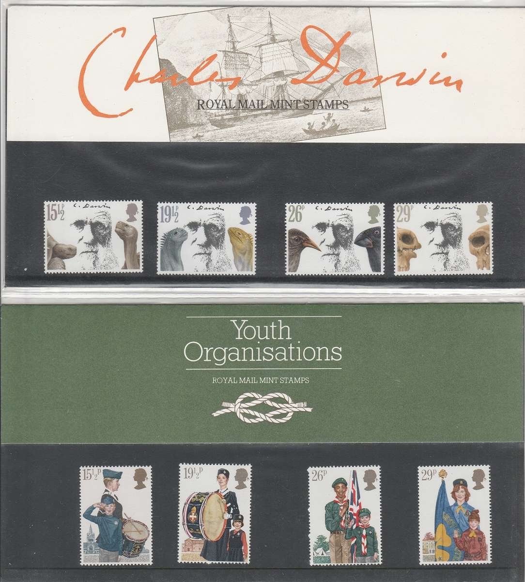 Great Britain 4 Presentation Packs as scans