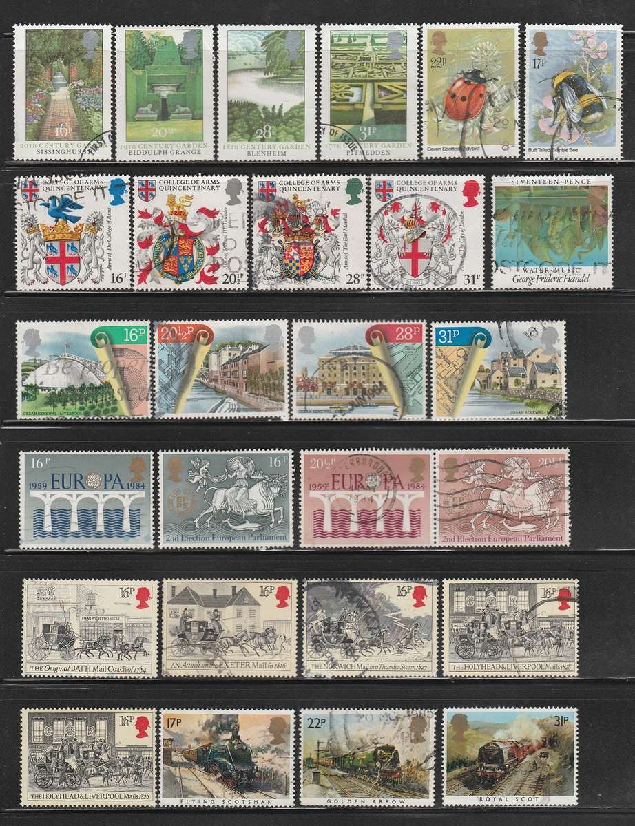 Great Britain 27 used commemoratives as scan C