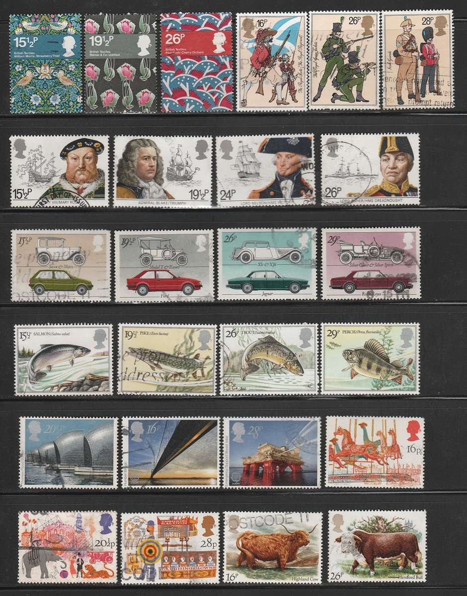 Great Britain 26 used commemoratives as scan D