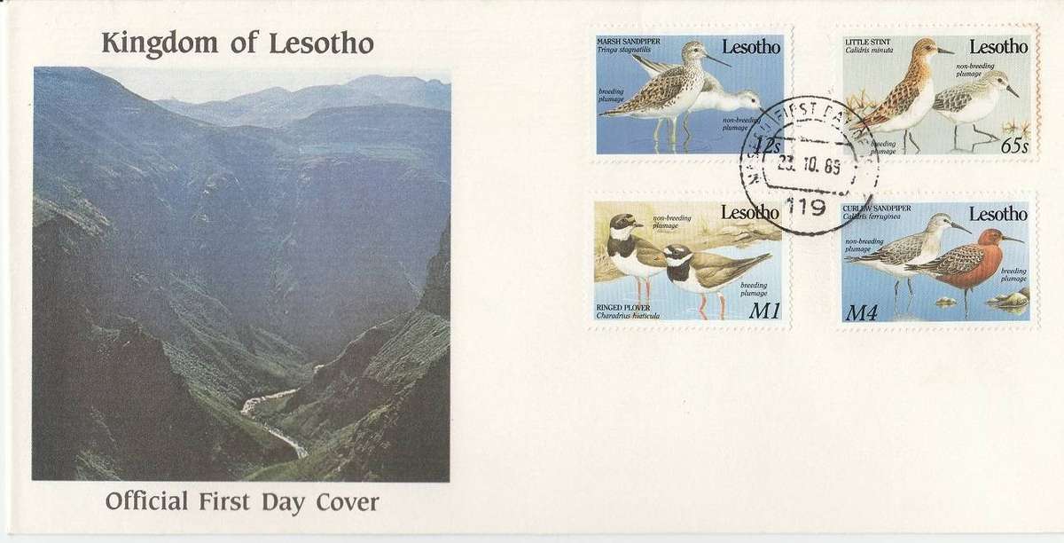 Lesotho 1989 FDC Migrant Birds as scan