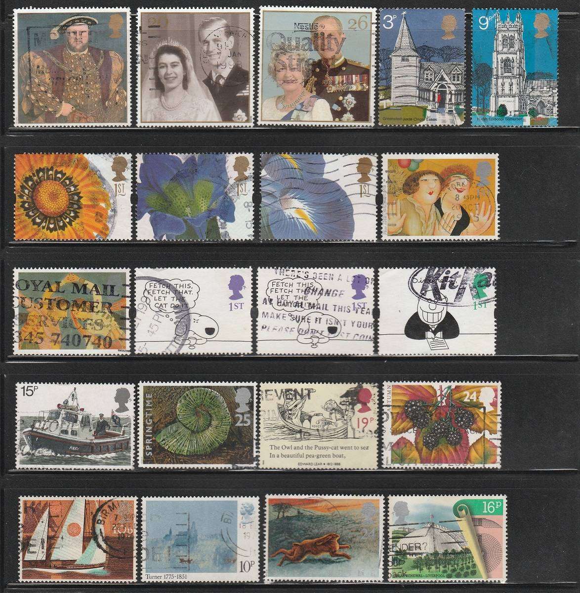 Great Britain X 43 used commemoratives as scans