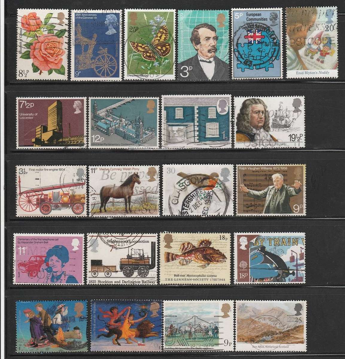 Great Britain X 43 used commemoratives as scans