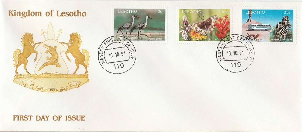 Lesotho Tourism 1991 FDC as scan