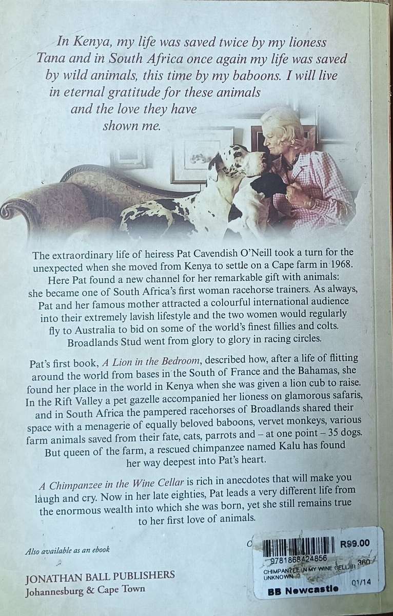 A Chimpanzee in the Wine Cellar - Pat Cavendish O'Neill - Softcover