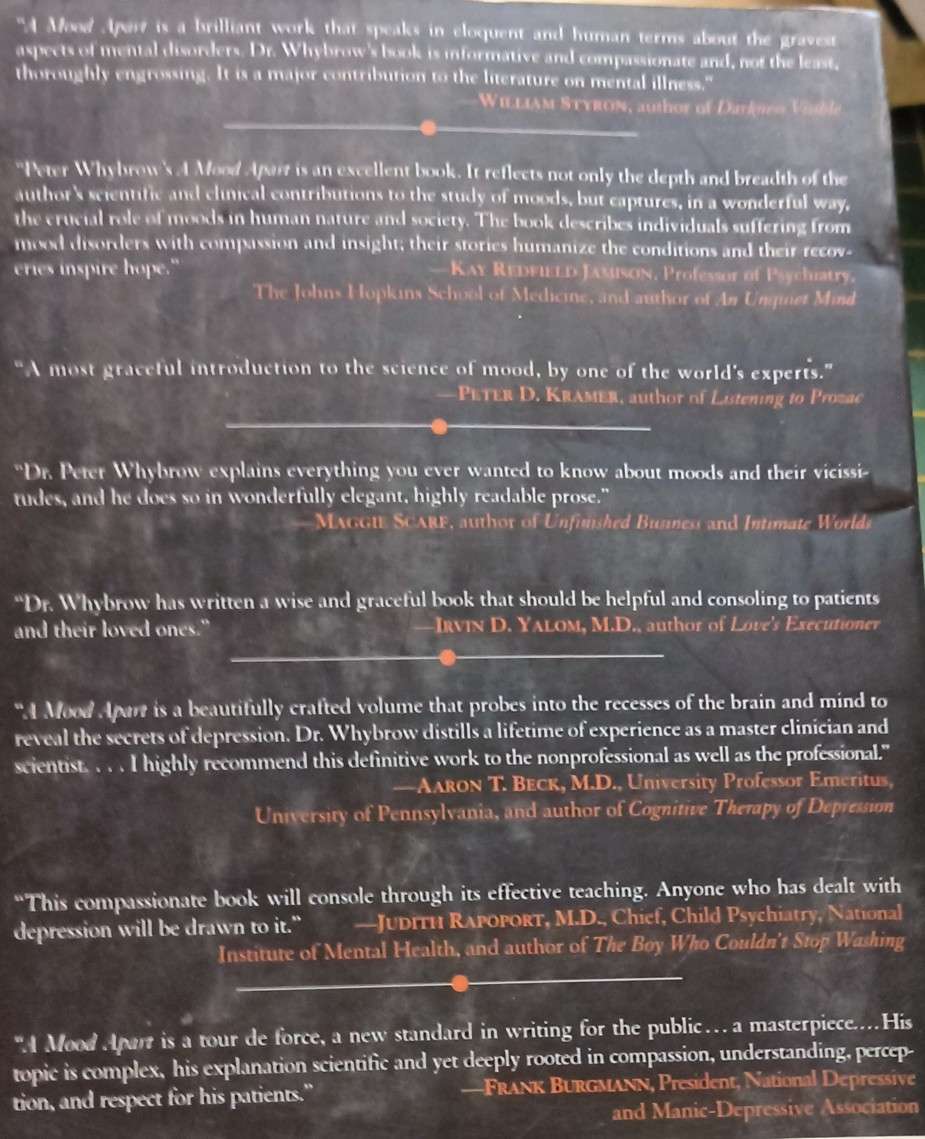 A Mood Apart - Peter C. Whybrow - Softcover - 363 pages